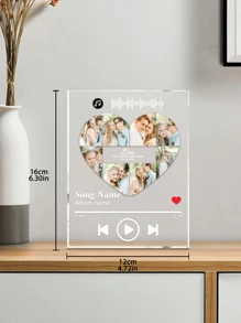1 tấm bảng nhạc tùy chỉnh, tấm bảng Acrylic cá nhân hóa, quà tặng bài hát đôi tùy chỉnh, bìa album tùy chỉnh, khung ảnh cá nhân hóa, áp phích bài hát tùy chỉnh, ảnh bảng tùy chỉnh, áp phích nhạc cá nhân hóa, bản in bảng nhạc, bản in áp phích nhạc, quà cưới - Không có cơ sở 12 * 16 yêu nhạc 8p - Xem 3