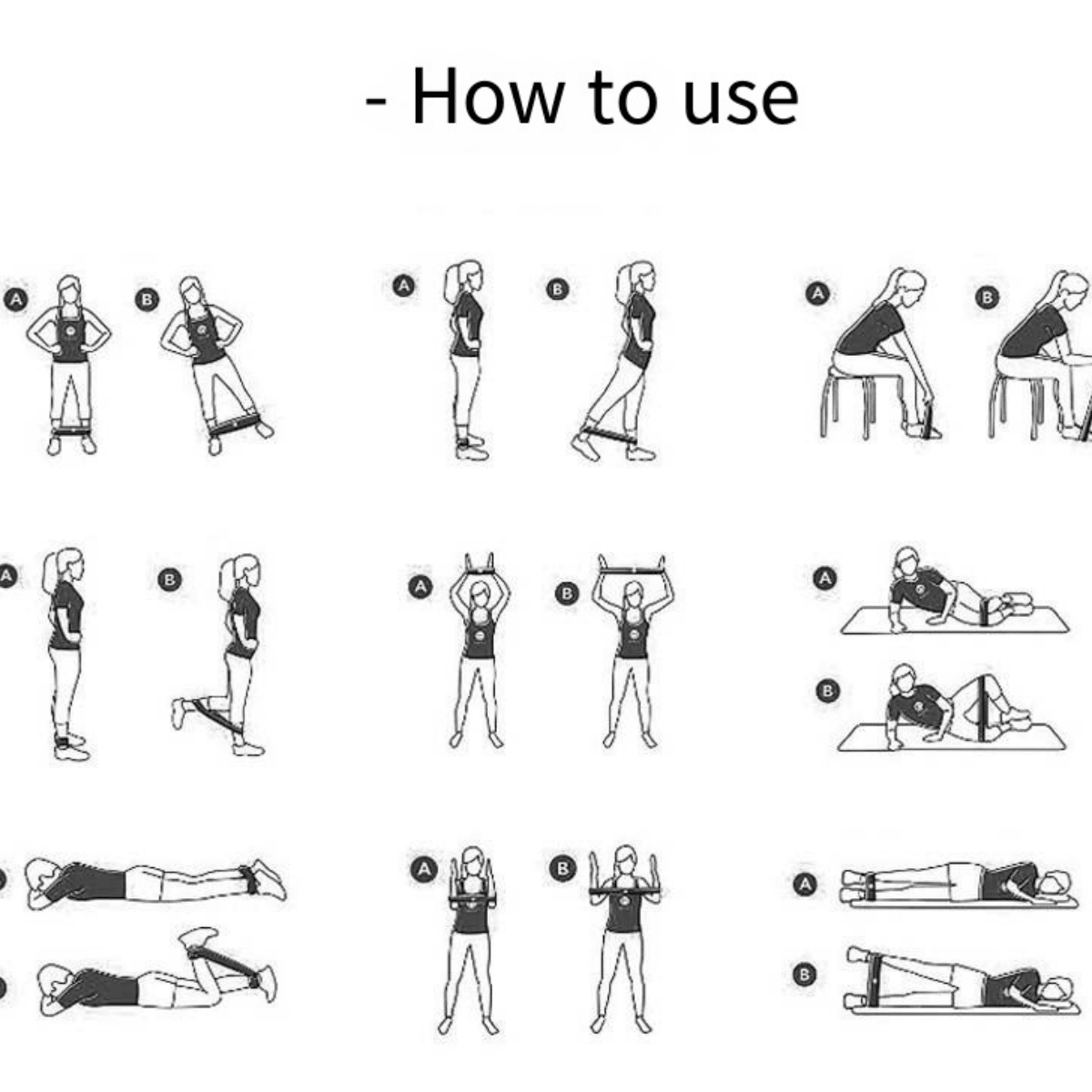 1PC 10Pound Latex Resistance Band Yoga Butt Lift Fitness Resistance