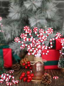 4/10 chiếc 24cm Kẹo que trang trí cây thông Noel treo, Kẹo que xoắn bằng nhựa trang trí kẹo que bạc hà, Dùng để trang trí cây thông Noel, Đồ dùng tiệc thủ công làm kẹo que, Halloween, Trang trí Halloween - Nhiều màu - Xem 6