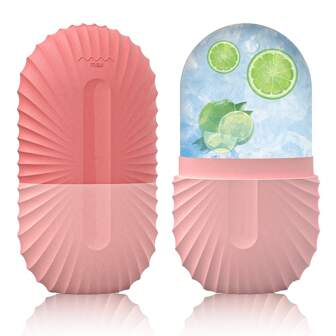 FACE ROLLER 1 pezzo Rullo viso in silicone per il ghiaccio, rullo viso rinfrescante, rullo da ghiaccio per viso, occhi e collo, accessorio per la cura della pelle con il ghiaccio, stampo in silicone riutilizzabile per ghiaccio per il viso, senza fiori secchi, ideale per SPA, cura del viso, regalo per ragazze