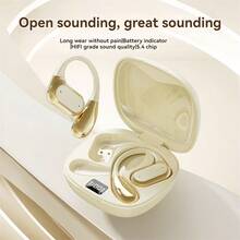 2025 新款无线耳塞 - 触摸控制、ENC 防噪音麦克风、高清语音、立体声低音、开放式耳塞、无线充电盒、兼容 Apple 和 Android 设备、适合游戏和跑步、兼容 、iPad、笔记本电脑、适用于 IOS/Android 用户、送给家人、朋友、孩子、生日、圣诞节、冬季、节日的礼物、小巧便携、沉浸式立体声、直观的触摸控制立体声入耳式耳机，带 LED 显示屏充电盒 - 均碼 - 查看 2