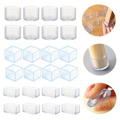 8 Pezzi di Copri Gambe per Tavoli e Sedie, Pad protettivi antiscivolo e anti graffio extra spessi, adatti a varie forme, super durevoli e resistenti all'acqua