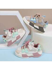 Zapatos de tabla para niños Zapatillas de malla transpirables Niños Niñas Zapatos casuales - Gris - Ver 7