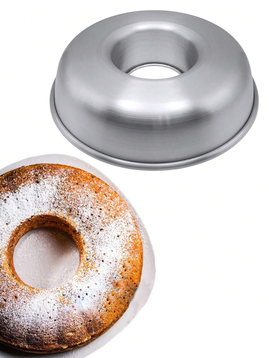 28cm Rosca Mold, For Hollow Chiffon Cake Or Gelatin, Loaf, Bread, Oven, Pastry, Aluminum. - 淺灰色 - 查看 1