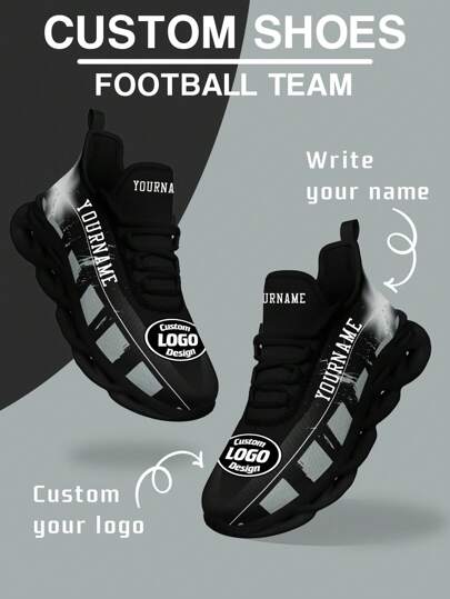 Men's Las Vegas Football Designed Sneakers, Custom Logo Custom Name Customization Lightweight Comfortable Soft Bottom Sneakers For Men, Gym Training Breathable Tennis Shoes Unique Gift For Mom/Dad/Her/Him/Girlfriend/Boyfriend/Wife/Husband/Friend ﻿