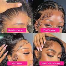 180% Density Pre Plucked Lace Front Wigs Human Hair 13x4 HD Transparent Lace Front Human Hair Wigs For Women Glueless Brazilian Virgin Hair Lace Frontal Wig With Baby Hair