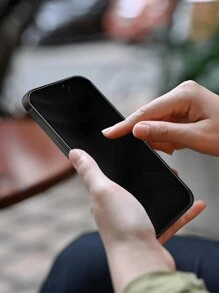 5片装隐私保护全屏钢化玻璃膜，适用于 16/15/14/13/12/11/Plus Pro Max Mini/8/7/6s/6 Plus/SE2/SE3，黑色边框丝印防窥全屏手机保护膜，生日礼物，送给家人和朋友，防窥，手机屏幕保护膜，手机配件，防水，防震，防摔，防刮，防指纹 - 黑色 - 查看 2