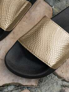 Dép xỏ ngón thời trang mới cho nữ, trang phục thường ngày trong nhà/ngoài trời đa năng cho mùa hè, dép xăng đan đi biển cá nhân hóa, dép hoạt hình cho cả nam và nữ, dép đi trong nhà chống trượt thoải mái - Vàng - Xem 6