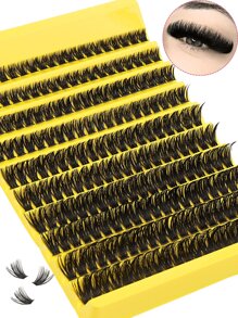 200pcs DIY Individual False Eyelash Bundles D-Roll Natural Look Reusable Suitable For Daily Wear, Wedding, Date, Party, Holiday, Spring Festival And Travel, Christmas/Halloween Gift False Eyelashes - D - View 7