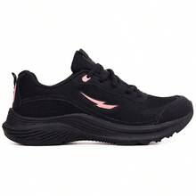 Launch Kit: Lightweight Women's Sneakers + Short Socks + Digital Watch - 黑色/玫瑰色/黑色 - 查看 3