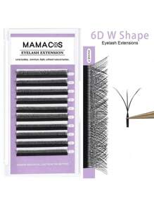 MAMACOS 10 rzędów D/C Curl YY/3D/4D/5D/6D/7D/8D/Flat Elipse/6D W Real/Extension/5D Flower/WET LASH Kształt Pojedyncze rzęsy Przedłużanie rzęs Naturalne miękkie światło Rzęsy DIY Naturalne długie kępki rzęs Dla profesjonalistów MAMACOS
