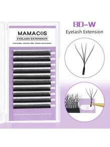 MAMACOS 10 rzędów D/C Curl YY/3D/4D/5D/6D/7D/8D/Flat Elipse/6D W Real/Extension/5D Flower/WET LASH Kształt Pojedyncze rzęsy Przedłużanie rzęs Naturalne miękkie światło Rzęsy DIY Naturalne długie kępki rzęs Dla profesjonalistów MAMACOS