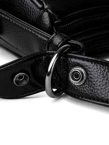 Túi đeo vai nữ 2 lớp dung tích lớn mới 2024 Thiết kế thời trang Túi xách sang trọng dành cho nữ Túi mua sắm giải trí - màu đen - Xem 8