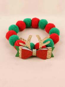 1 件宠物项圈、圣诞红铃铛和圣诞树猫项链、狗领结围巾项圈、圣诞节宠物配饰、适合圣诞节 - 彩色 - 查看 9