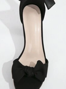 Women's High Heel Water Platform Sandals, Cute Bow Tie Ankle Strap Thick Heel Thick Sole Sandals, Comfortable Fashion Vacation And Party Shoes Valentines