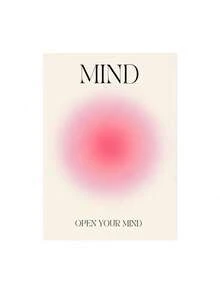 1 件灵魂印刷心灵身体正能量海报时尚渐变精神墙艺术帆布画适用于客厅家居装饰无框架 - 彩色 - 查看 8