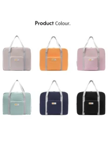 Large Capacity Polyester Fabric Foldable Travel Bag - Màu vàng - Xem 2