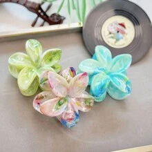 2 chiếc kẹp tóc nhựa hoa ombre màu xanh và trắng cỡ lớn, thời trang và thanh lịch, thích hợp cho hàng ngày, giải trí, tiệc tùng, đi làm, kỳ nghỉ - Phụ kiện tóc - Nhiều màu - Xem 6