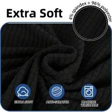 Ystyle Chair Covers With Backrest 6 Pieces, Stretch Chair Covers Living Room Kitchen, Universal Stretch Chair Covers, Modern Anti-Scratch Cat Chair Covers - Black - View 8