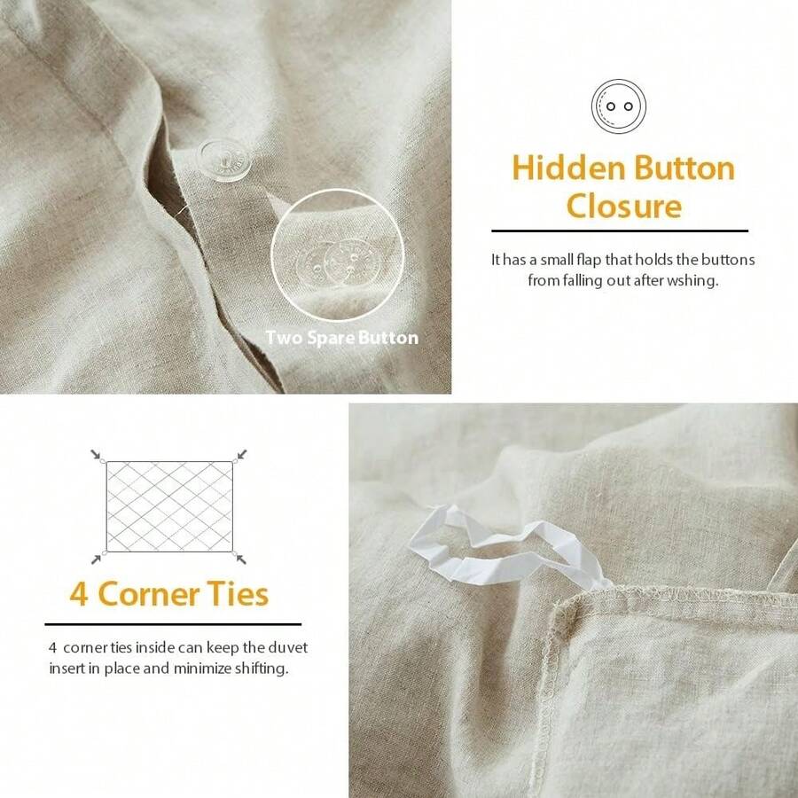 Super King Duvet Cover Set100 Linen Duvet Cover1 Breathable Soft