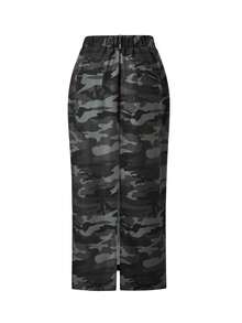 1pc Women's Camo Skirt, Fashionable Military Style, Chic And Flattering Fit, Versatile Daily Wear - Multicolor - View 5