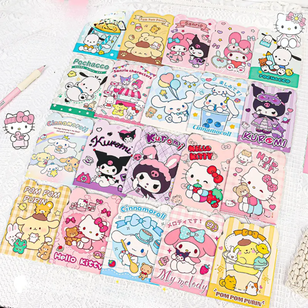 Sanrio 20pcs Assorted Mini Cute Memo Pads,Sanrio Characters Notepads,Small Pocket Notebooks Set,Suitable For School Rewards,Party Favors,Collectible Stationery,Birthday & New Year Gifts,Back To School Supplies,Stationery Supplies Sanrio,Kids Party Favour,Kids Gift Set,Sanrio Notebooks,Kawaii,Girl Party Favors