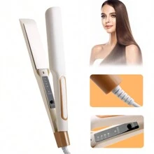 2 In 1 Straightener And Curling Iron For All Hair Types - White - View 7