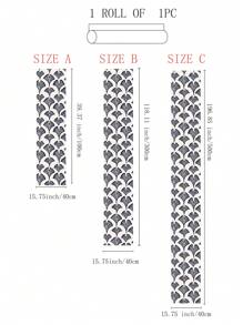 1buc, Peel & Stick Imprimat cu artă europeană Frunze de ginkgo alb-negru, gresie și hârtie de perete, decorațiuni pentru interior pentru renovarea mobilierului, detașabil, autoadeziv, impermeabil, anti-alunecare, rezistent la uzură, hârtie de vinil pentru raft și rolă de căptușeală pentru sertar pentru uz casnic, autocolante pentru renovare. Panouri de perete, hârtie de perete, tapete, articole de decorare de primăvară împrospătează-ți casa, autocolante de decor Rama