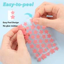 40/160/280 Peças Adesivos Coloridos - À prova d'água, à prova de suor e suave na pele, adequado para pintura facial/pintura facial e corporal/giz de festa/suprimentos de maquiagem para festa/Halloween/Natal/Festivais/Adesivos divertidos para fotos, Maquiagem, Barato, Decoração de quarto, Penteadeira, Viagem, Quarto, Acessórios de maquiagem