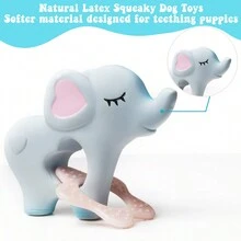 MewaJump 2 件耐用狗狗吱吱叫玩具，牙齿互动咀嚼玩具，适合小型犬玩耍和牙齿护理 - 彩色 - 查看 4