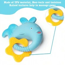 MewaJump 2 件耐用狗狗吱吱叫玩具，牙齿互动咀嚼玩具，适合小型犬玩耍和牙齿护理 - 彩色 - 查看 5