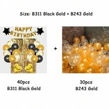 Verjaardagsfeestdecoraties Happy Birthday Ballonnen Banner Gouden Folie Fringe Gordijn Voor Mannen Vrouwen Verjaardagsfeestdecoratie