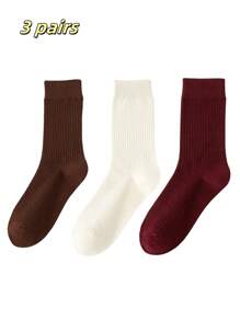 1pair/2pairs/3pairs/6pairs Women's Random Color Fashionable Bubble Pile Socks, Comfortable, Breathable, Classic, European Style, Knee-High, Casual Scrunch Socks, Fall