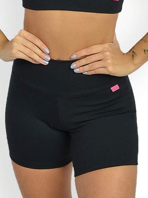 Lavicta Shorts Meia Coxa De Poliamida Suplex Fitness Feminino Cintura Alta Academia - 038