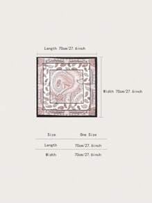 1 chiếc khăn Bandana họa tiết Paisley dành cho nữ, khăn trùm đầu bằng vải lụa, khăn quàng cổ hình vuông, thích hợp sử dụng hàng ngày - Nhiều màu - Xem 5