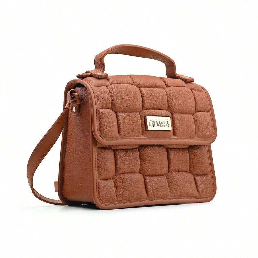 Women's Waterproof Rubberized Handbag With Adjustable Strap Promotion - Camel - Ver 1