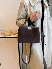 1pc Fashion Ladies Handbag, Elegant Shoulder/Crossbody Bag, Versatile For Work/Commuting, Suitable For All Seasons - Coffee Brown - View 5