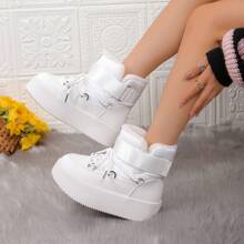2024 New Arrival Women's Thick Soled Snow Boots With Thermal Lined - White - View 1