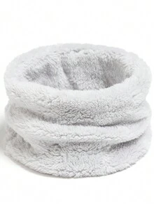 1 Bộ Yếm Giữ Ấm Và Lạnh Mới Cho Nam Và Nữ, Trẻ Và Già Màu Trơn Đơn Giản Thời Trang Thường Ngày Khăn Choàng Chống Đông Mùa Đông Mọi Thứ Có Cổ Cao Bộ Cổ Nhung San Hô Ấm Áp Và Thoải Mái - Nhiều màu - Xem 8