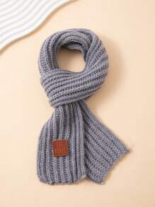 1pc Fashion Kids Warm Scarf Neck Warmer, Thick Knitted Solid Color Versatile Scarf For Boys And Girls - Multicolor - View 7