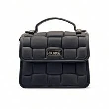Women's Waterproof Rubberized Handbag With Adjustable Strap Promotion - 黑色 - 查看 2
