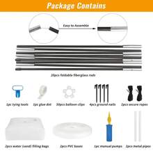 1 Set Balloon Arch Kit, 9FT Height & 10FT Width Adjustable Balloon Arch Stand Garden Arbors: Balloon Arch Frame Plant Support Stand For Wedding Shower Birthday Garden Arbors Photo Backdrop - Multicolor - View 8