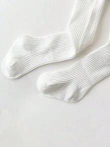 1 PC Bbay Toddler Knitted Tight Baby Đan Pantyhose Công Chúa Cô Gái Bow Socks Trẻ Sơ Sinh Em Bé Ấm Áp Legging - Hồng - Xem 2