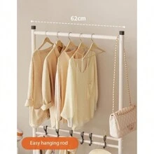 Floor Standing Double Layer Clothes Rack, Home/Bedroom Hanging Garment Rack, Bedside Luxury Clothes/Bag Storage Hanger Stand, Portable Wardrobe, Bedroom Closet, Entryway Coat Rack, Living Room Display Rack, Bathroom Storage Shelf - Multicolor - View 8