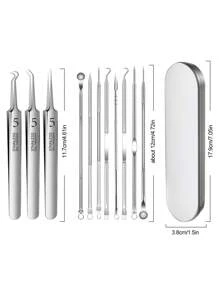 YUANDU Blackhead Removal Kit, Professional Stainless Steel Comedone Extractor Tool For Acne, Pimples, Blackhead Care