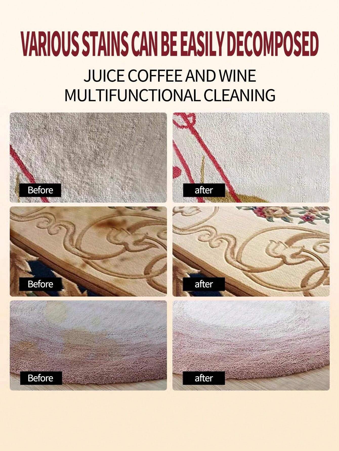 Carpet Cleaning Pre Spray Release Juice, Coffee, And Wine Spills And