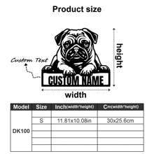 1pc Biển báo nghệ thuật kim loại trang trí họa tiết Pug tùy chỉnh Cửa hàng thú cưng Biển báo trang trí phòng khách Nghệ thuật treo tường - Nhiều màu - Xem 13