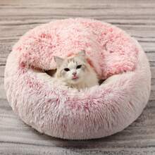 Warm Plush Hooded Cat Bed - Snug Shell-Shaped Pet Cave For Indoor Cats And Small Dogs,Available In Pink And Gray - Pink - View 15