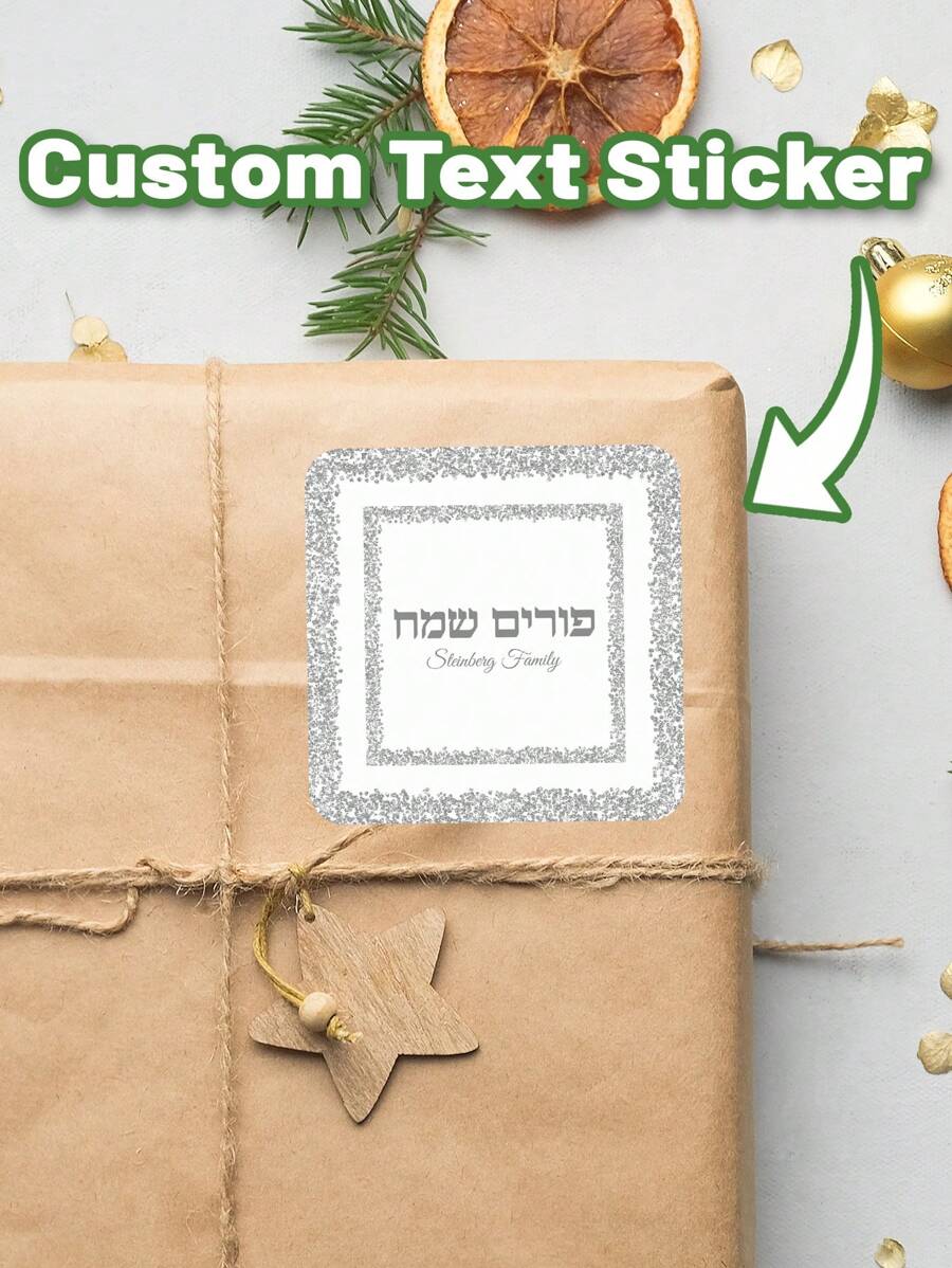 12/24/40 piezas de adhesivos personalizados cuadrados con fondo blanco y diseño de patrones en blanco y plata para regalos de Navidad, etiquetas adhesivas personalizadas de Navidad, etiquetas adhesivas personalizadas con texto "Feliz Navidad" para regalos personalizados, adhesivos de Navidad impermeables de PVC