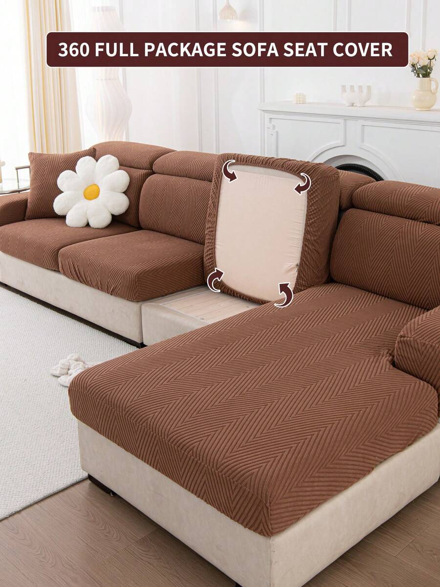 1 Vỏ bọc ghế sofa đàn hồi đa năng, đệm ghế sofa dày chống trượt và chống thấm nước, vỏ bọc ghế sofa chống bụi có thể giặt bằng máy, thân thiện với vật nuôi, dùng cho phòng ngủ, văn phòng, phòng khách, ghế sofa hình chữ L và ghế 1/2/3/4 chỗ ngồi - Cà phê nâu - Xem 1